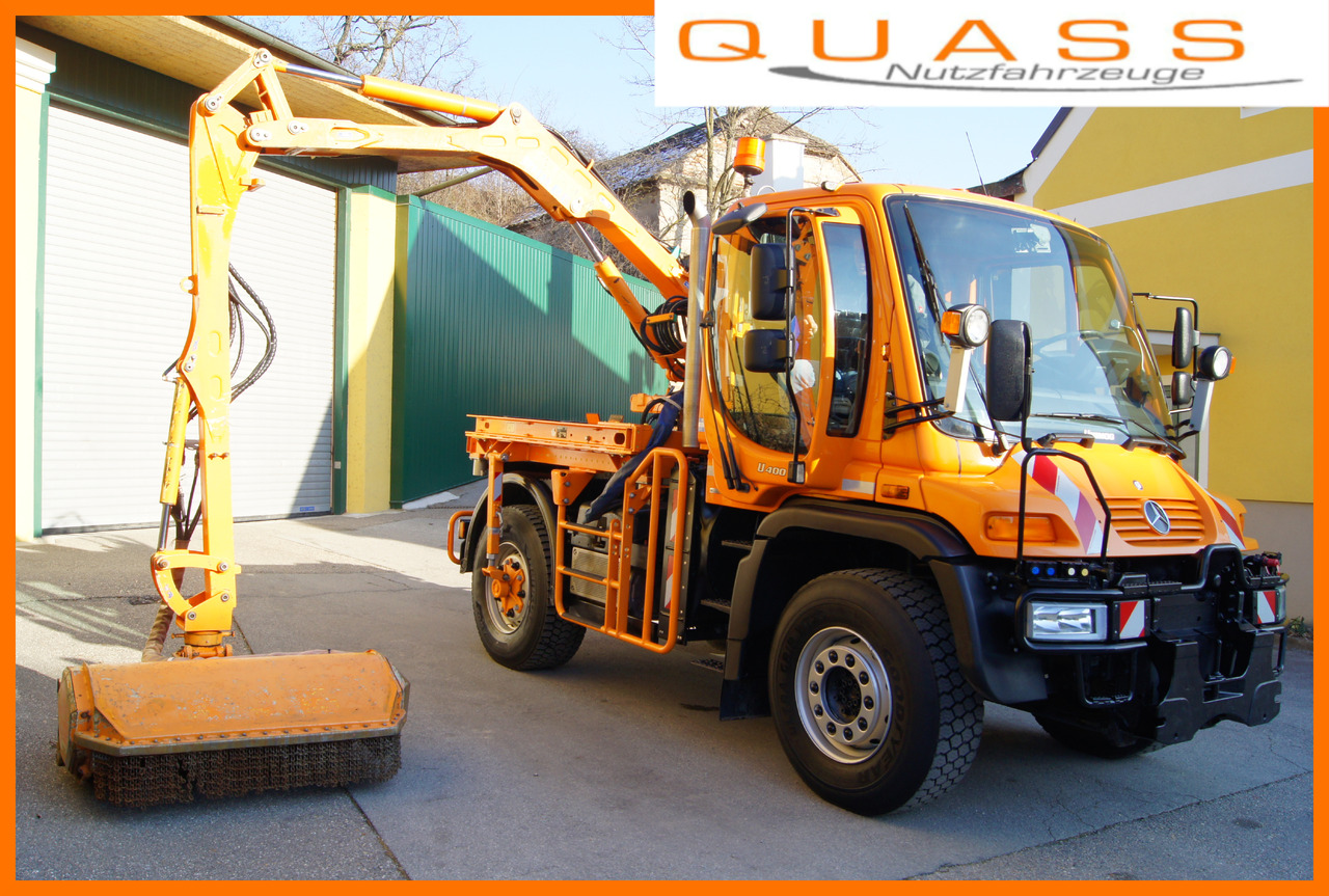 MERCEDES-BENZ Unimog U 400/Hydrostat/Mähtür +MULAG MHU 800 - Kipper vrachtwagen: afbeelding 1 MERCEDES-BENZ Unimog U 400/Hydrostat/Mähtür +MULAG MHU 800 - Kipper vrachtwagen: afbeelding 1