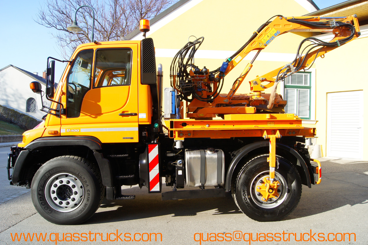 MERCEDES-BENZ Unimog U 400/Hydrostat/Mähtür +MULAG MHU 800 - Kipper vrachtwagen: afbeelding 3 MERCEDES-BENZ Unimog U 400/Hydrostat/Mähtür +MULAG MHU 800 - Kipper vrachtwagen: afbeelding 3