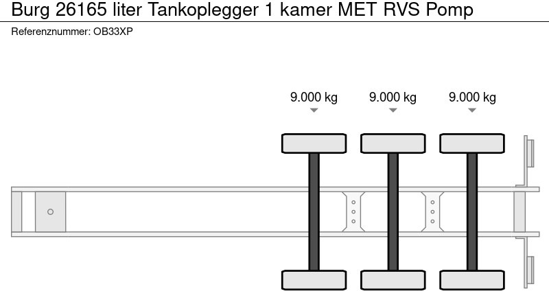Tankoplegger Burg 26165 liter Tankoplegger 1 kamer MET RVS Pomp: afbeelding 11