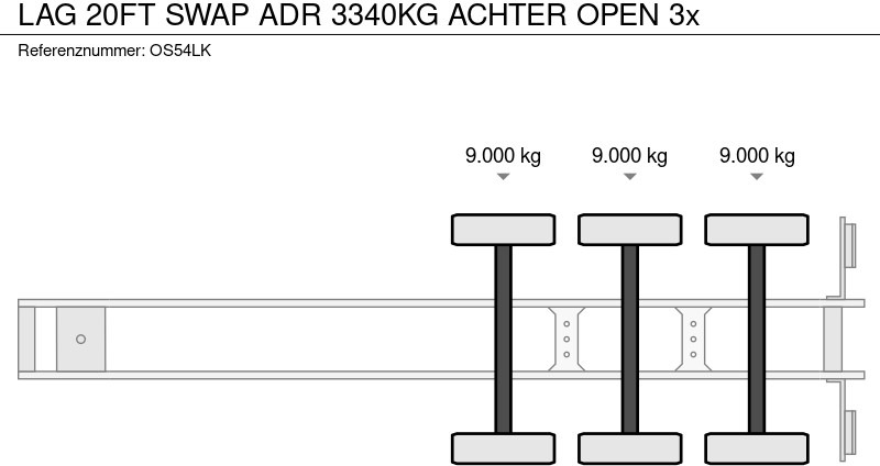Containertransporter/ Wissellaadbak oplegger LAG 20FT SWAP ADR 3340KG ACHTER OPEN 3x: afbeelding 10 Containertransporter/ Wissellaadbak oplegger LAG 20FT SWAP ADR 3340KG ACHTER OPEN 3x: afbeelding 10