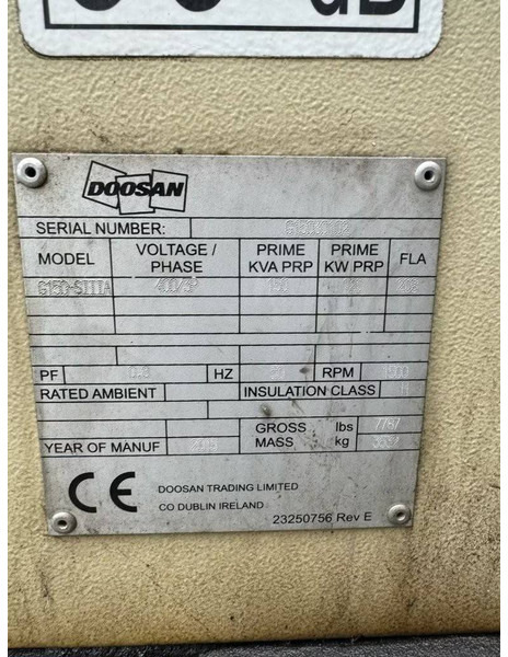 Industrie generator Doosan G150: afbeelding 7