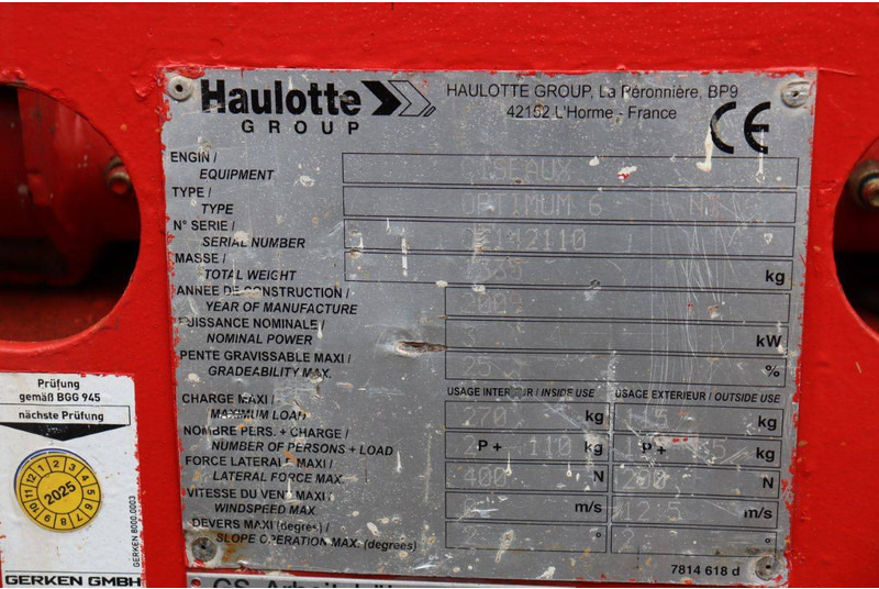 Schaarlift Haulotte Optimum 6: afbeelding 10 Schaarlift Haulotte Optimum 6: afbeelding 10