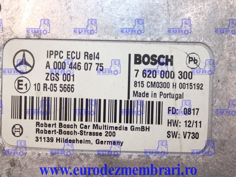 CALCULATOR IPPC REL4 MERCEDES ACTROS MP4 A0004460775, 7620000300 - ECU voor Vrachtwagen: afbeelding 3 CALCULATOR IPPC REL4 MERCEDES ACTROS MP4 A0004460775, 7620000300 - ECU voor Vrachtwagen: afbeelding 3