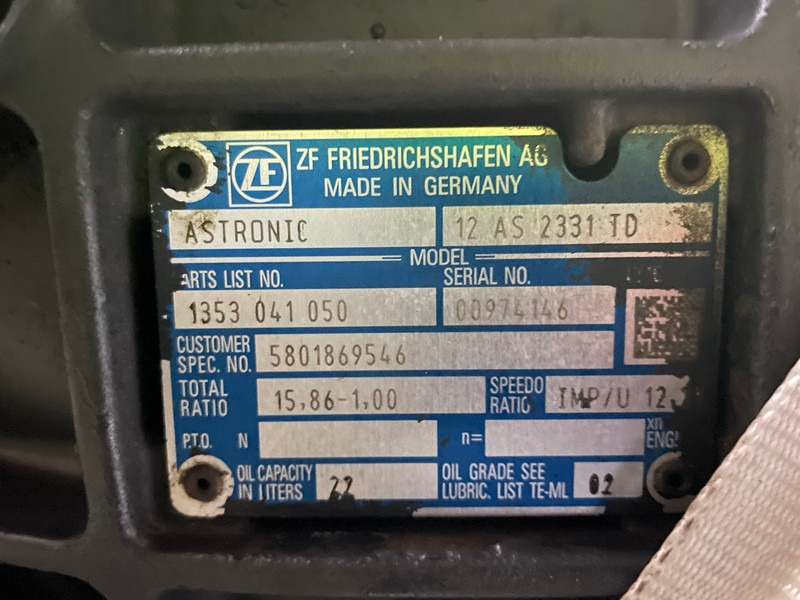 CUTIE DE VITEZE IVECO AUTOMATA CU RETARDER 12 AS 2331 TD R=15,86-1,00 5801869546 - Versnellingsbak voor Vrachtwagen: afbeelding 5 CUTIE DE VITEZE IVECO AUTOMATA CU RETARDER 12 AS 2331 TD R=15,86-1,00 5801869546 - Versnellingsbak voor Vrachtwagen: afbeelding 5