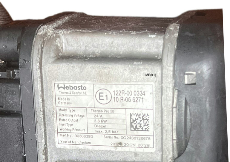 Mercedes-Benz MP5 Thermo Pro 50 - Verwarming/ Ventilatie: afbeelding 4 Mercedes-Benz MP5 Thermo Pro 50 - Verwarming/ Ventilatie: afbeelding 4