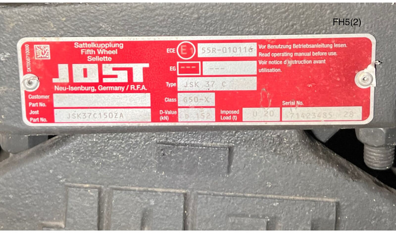 Jost JSK 37 C - Koppelschotel: afbeelding 2 Jost JSK 37 C - Koppelschotel: afbeelding 2