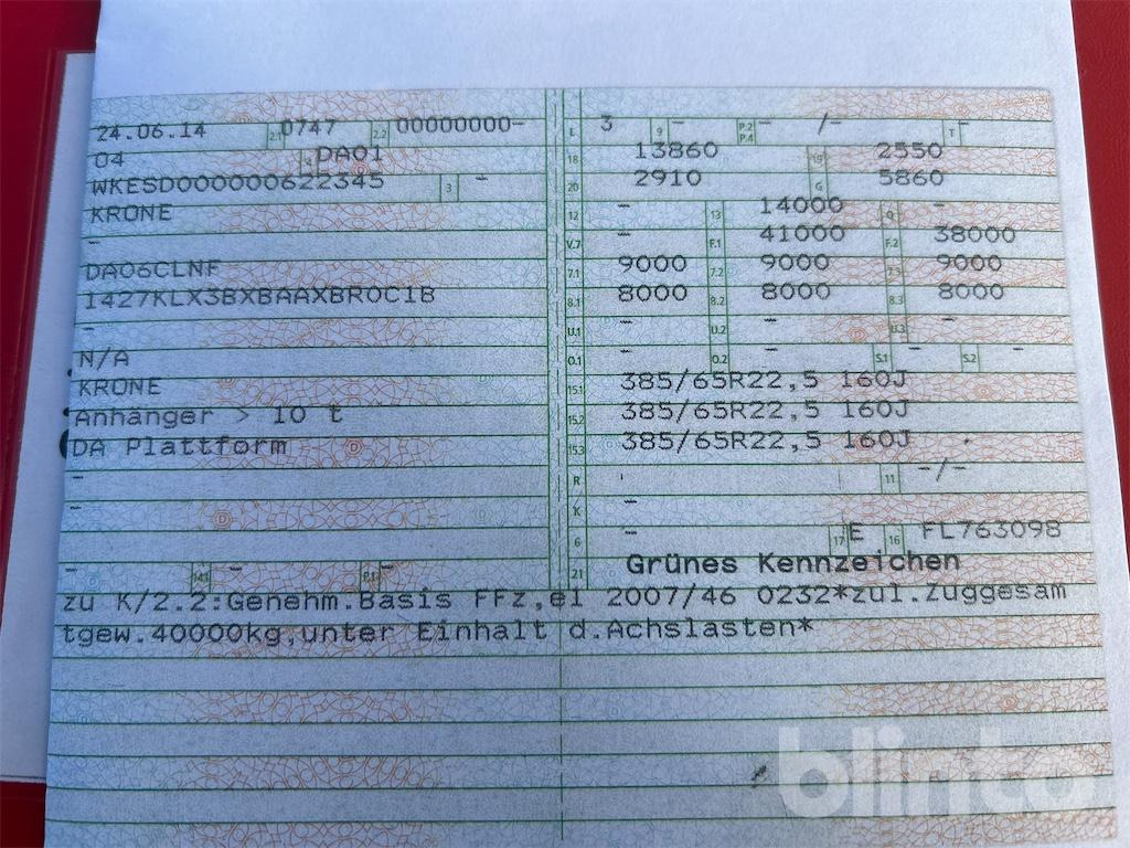 Krone SD (2014) - Open bak met boorden oplegger: afbeelding 5 Krone SD (2014) - Open bak met boorden oplegger: afbeelding 5