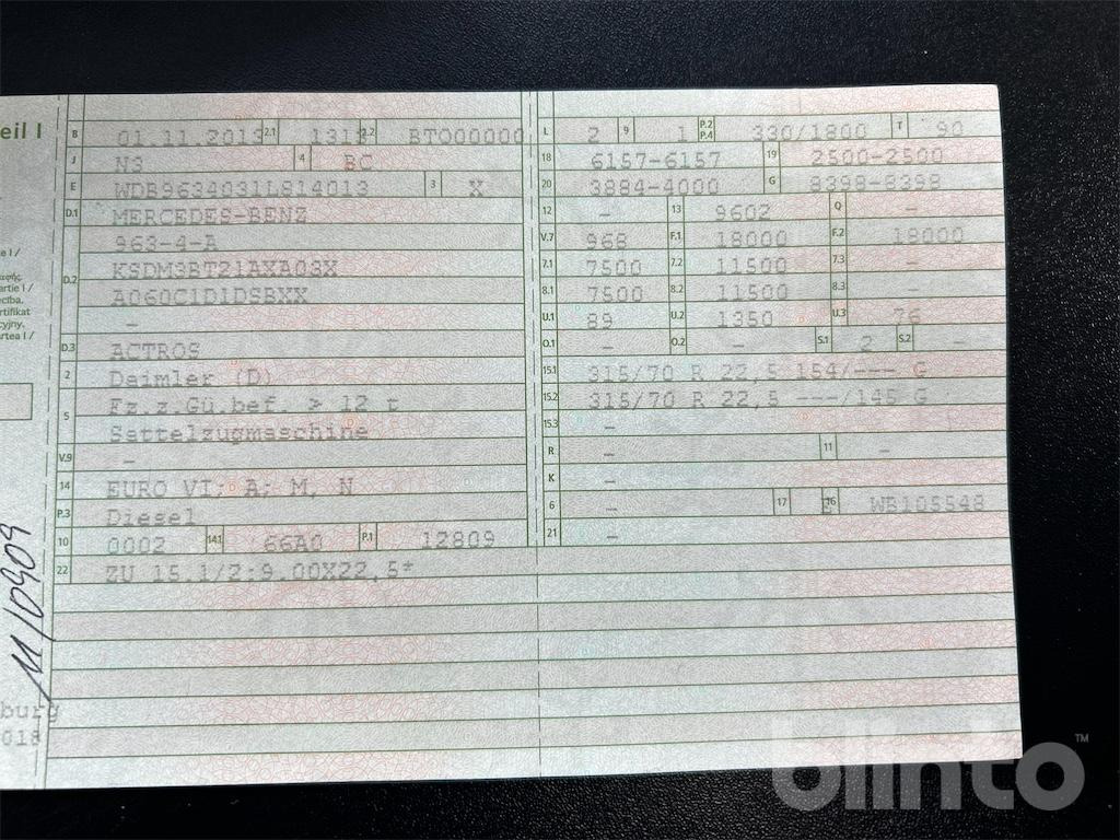 Mercedes-Benz Actros (2013) - Trekker: afbeelding 4 Mercedes-Benz Actros (2013) - Trekker: afbeelding 4