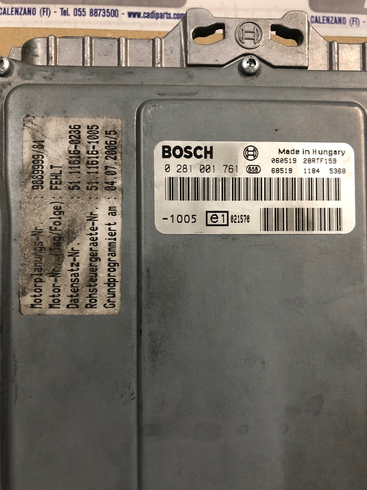 CENTRALINA EDC - RIF. BOSCH 0281001761 - RIF. MAN 51116167177 - ECU: afbeelding 2 CENTRALINA EDC - RIF. BOSCH 0281001761 - RIF. MAN 51116167177 - ECU: afbeelding 2