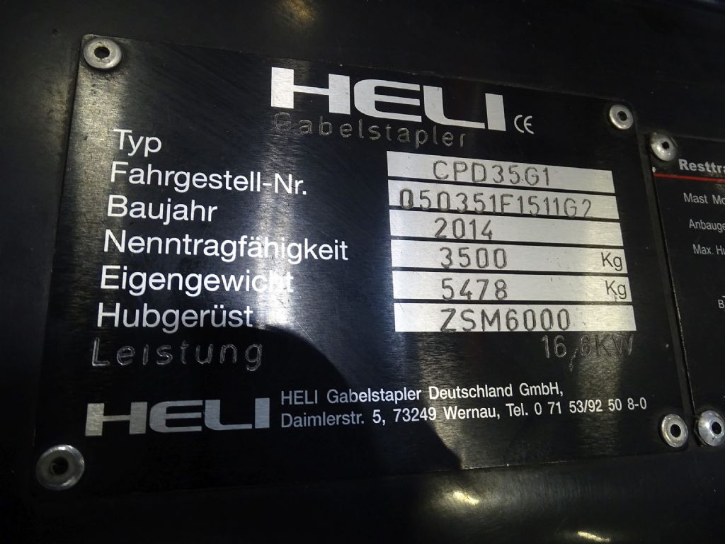 Heli CPD35G1 - Elektrische heftruck: afbeelding 5 Heli CPD35G1 - Elektrische heftruck: afbeelding 5