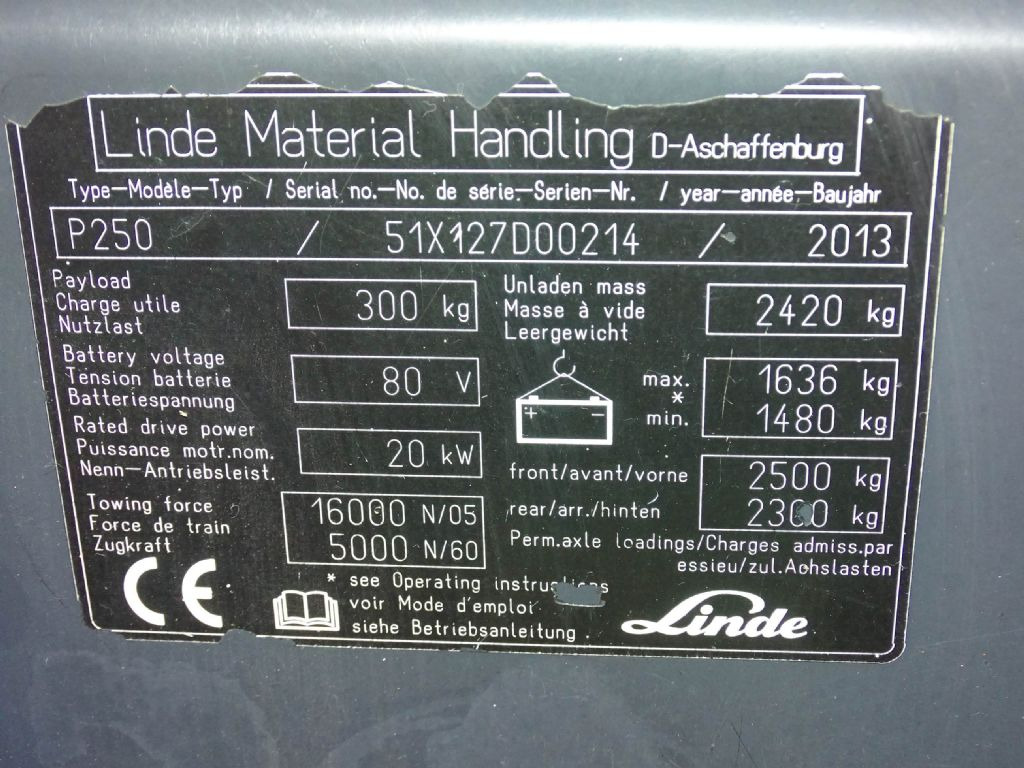 Linde P250 - Elektrische trekker: afbeelding 5 Linde P250 - Elektrische trekker: afbeelding 5