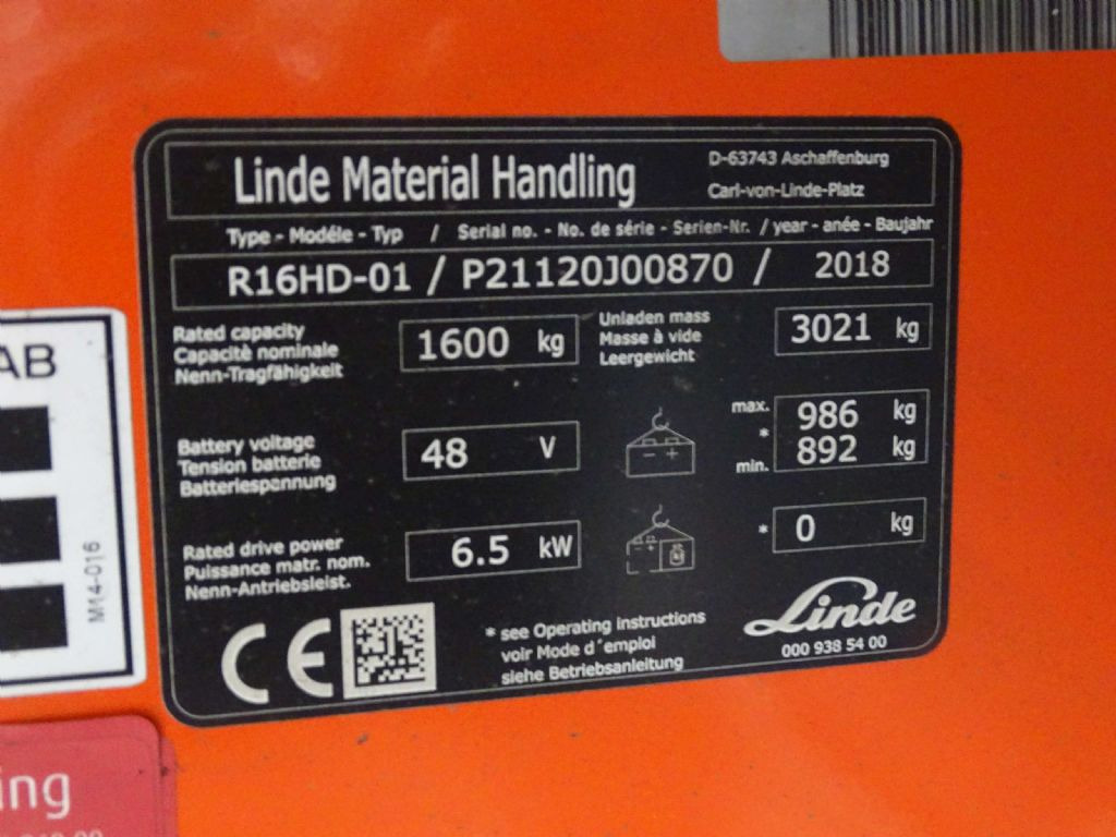 Linde R16HD-01 - Reach truck: afbeelding 5 Linde R16HD-01 - Reach truck: afbeelding 5