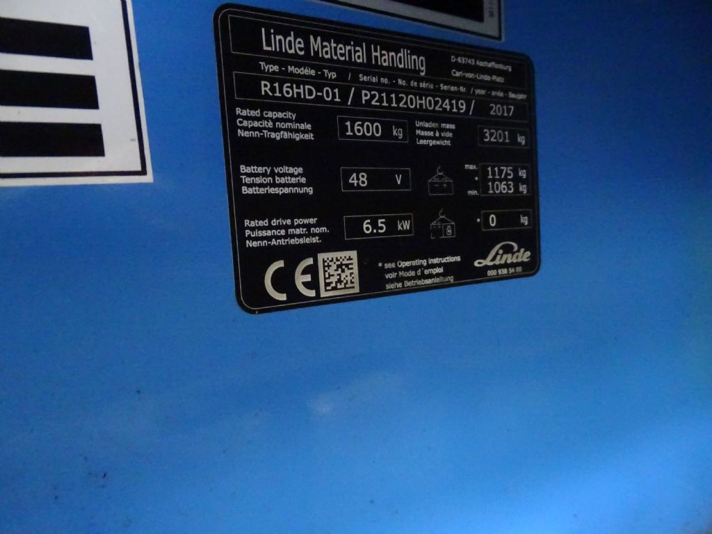 Linde R16HD-01 - Reach truck: afbeelding 5 Linde R16HD-01 - Reach truck: afbeelding 5