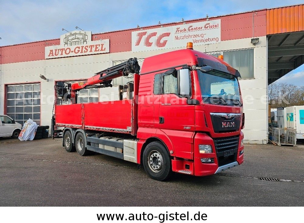 MAN TGX 26.540 6x2LL - Vrachtwagen met open laadbak, Kraanwagen: afbeelding 1 MAN TGX 26.540 6x2LL - Vrachtwagen met open laadbak, Kraanwagen: afbeelding 1