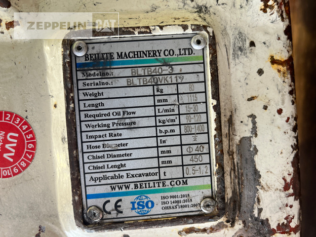 BEILITE Machinery Co., Ltd. Beili Hammer BLTB40 - Hydraulische hamer voor Bouwmachine: afbeelding 3 BEILITE Machinery Co., Ltd. Beili Hammer BLTB40 - Hydraulische hamer voor Bouwmachine: afbeelding 3