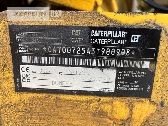 Cat 725-04A - Kiepwagen met knikbesturing: afbeelding 2 Cat 725-04A - Kiepwagen met knikbesturing: afbeelding 2