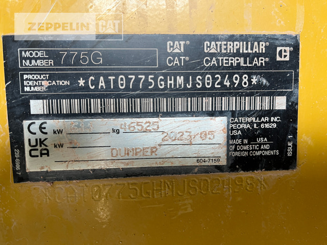Cat 775G - Zelfrijdende kiepwagen: afbeelding 2 Cat 775G - Zelfrijdende kiepwagen: afbeelding 2