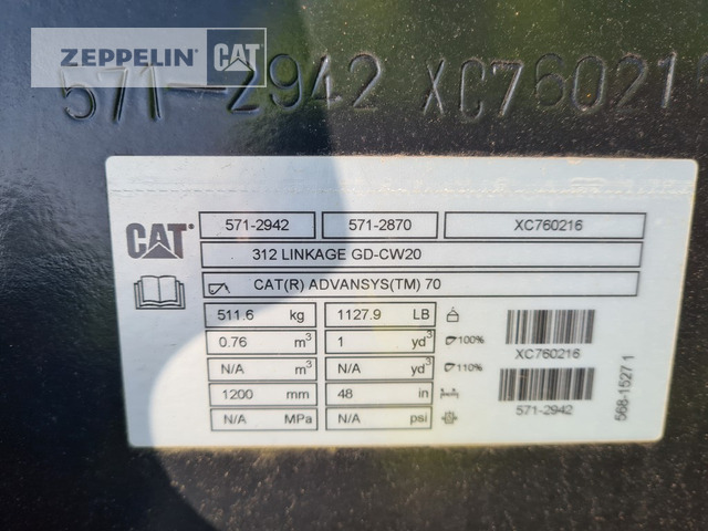 Cat TL1200 CW20 - Graafbak voor Bouwmachine: afbeelding 4 Cat TL1200 CW20 - Graafbak voor Bouwmachine: afbeelding 4