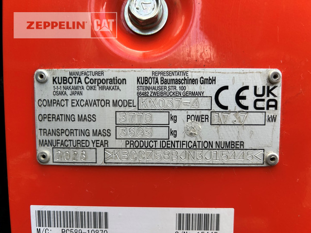 Kubota KX037-4 - Minigraafmachine: afbeelding 5 Kubota KX037-4 - Minigraafmachine: afbeelding 5