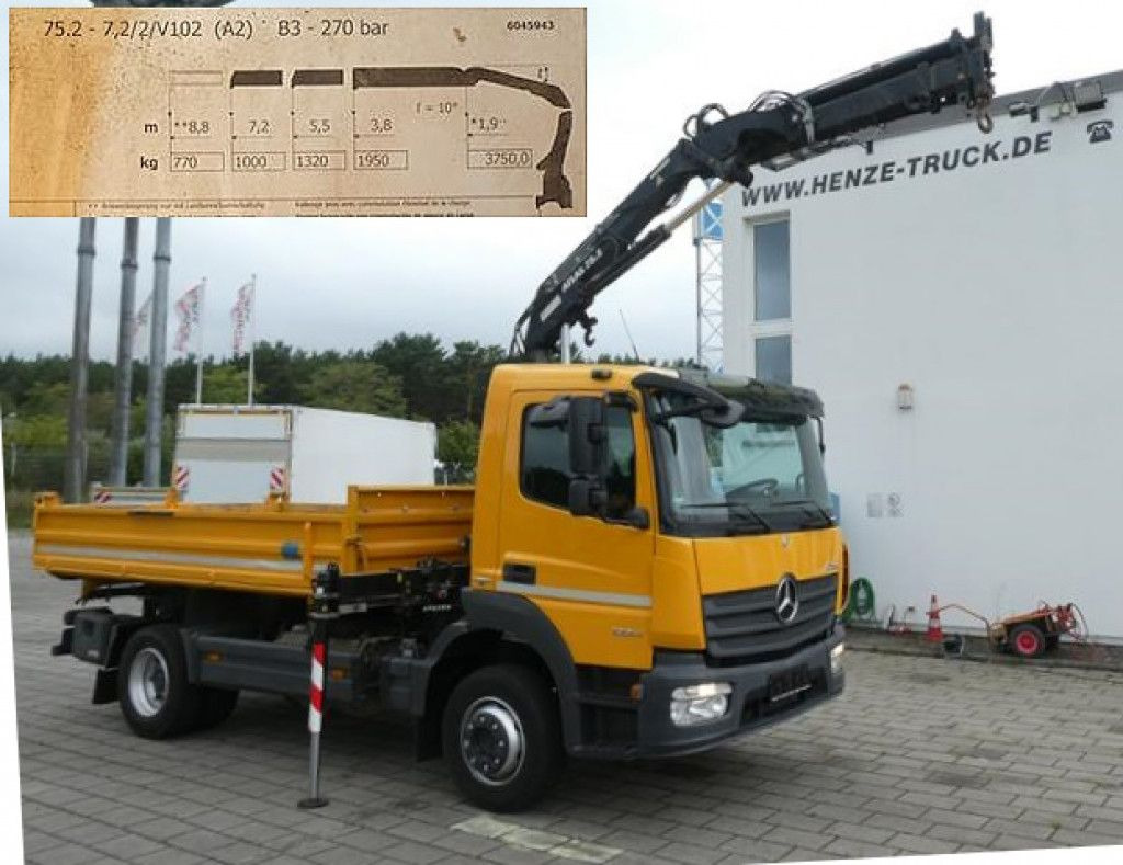 Mercedes-Benz Atego 1224 K 2-Achs Kipper Kran 2x Hdr Ausschub - Kipper vrachtwagen, Kraanwagen: afbeelding 2 Mercedes-Benz Atego 1224 K 2-Achs Kipper Kran 2x Hdr Ausschub - Kipper vrachtwagen, Kraanwagen: afbeelding 2