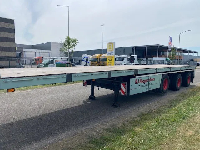 Floor robuuste vlakke oplegger ,uitschuifbaar, ,stuurassen, 20 mtr met stalen bodem/frame. kranenprofiel. - Open bak met boorden oplegger: afbeelding 4 Floor robuuste vlakke oplegger ,uitschuifbaar, ,stuurassen, 20 mtr met stalen bodem/frame. kranenprofiel. - Open bak met boorden oplegger: afbeelding 4